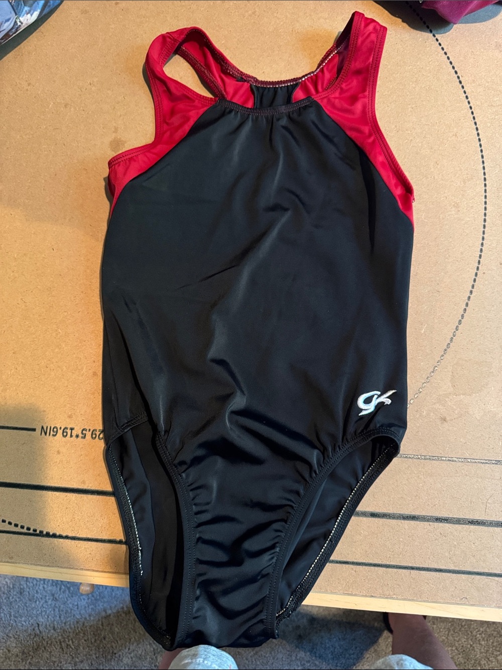 GK Black and Red Girls' Athletic One-Piece